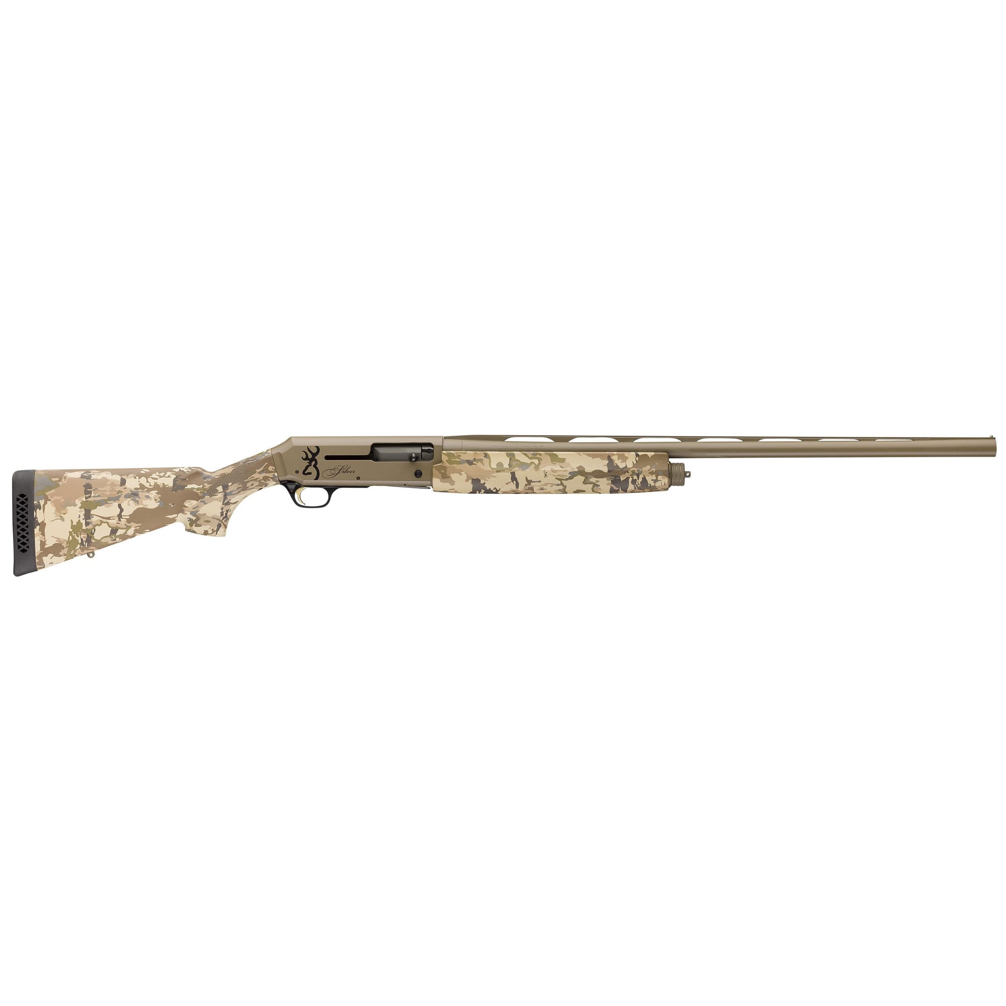 Browning Silver Field 12 Gauge 28in 4 Round Flat Dark Earth Cerakote Vintage Tan Camo