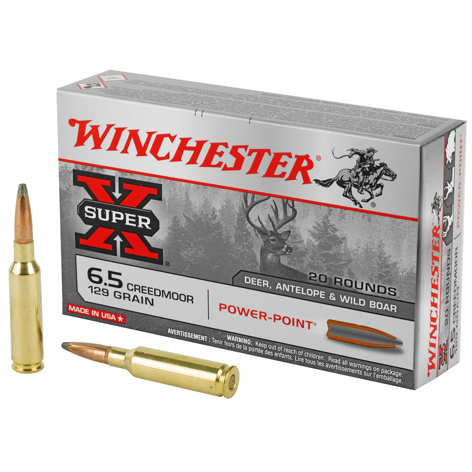 Winchester Super-X 6.5 Creedmoor Power-Point 129 Grain 20 Rounds