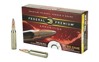 Federal Premium 7mm-08 Remington Nosler Partition 140 Grain 20 Rounds