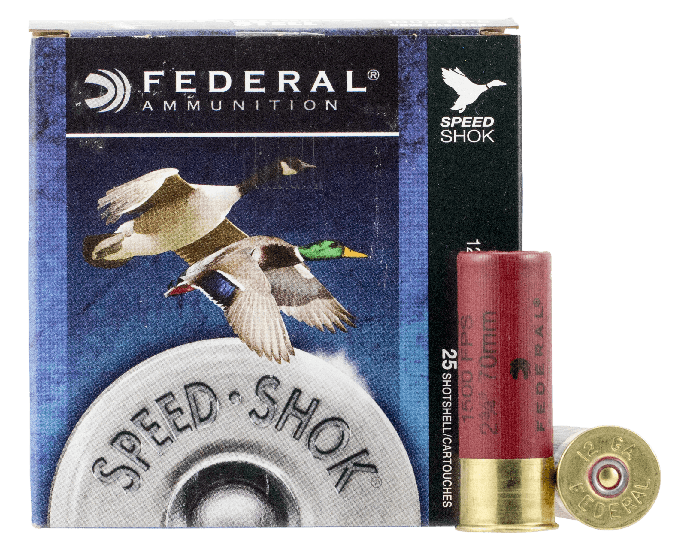 Federal Speed-Shok 12 Gauge Steel Shot 1 1/8 Ounce 4 Grain 25 Rounds