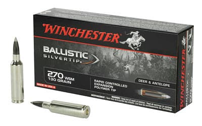 Winchester, Ballistic Silvertip, .270 WSM, Polymer Tip, 130 Grain, 20 Rounds