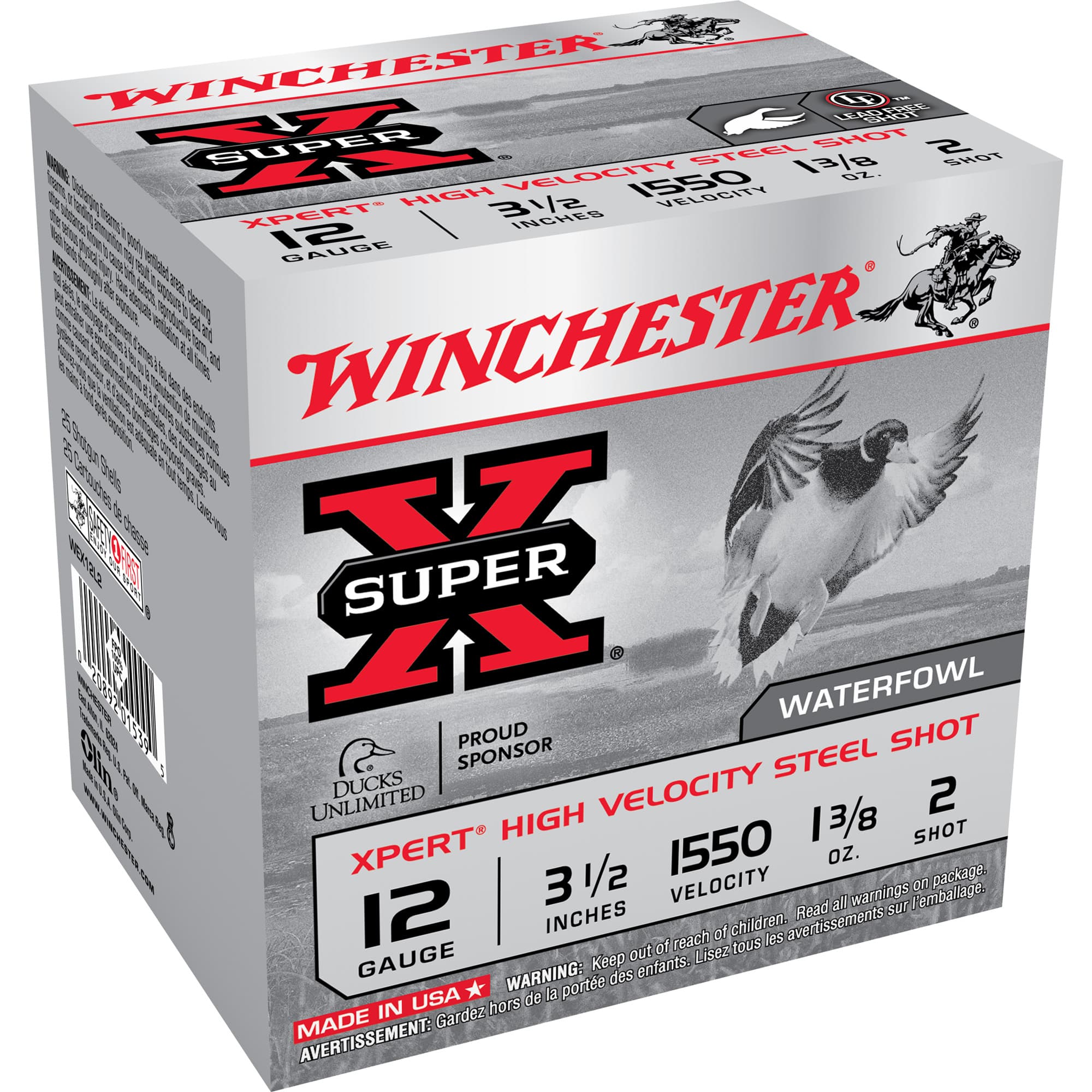 Winchester Super-X Xpert 12 Gauge High Velocity Steel Shot 1 3/8 oz 25 Rounds