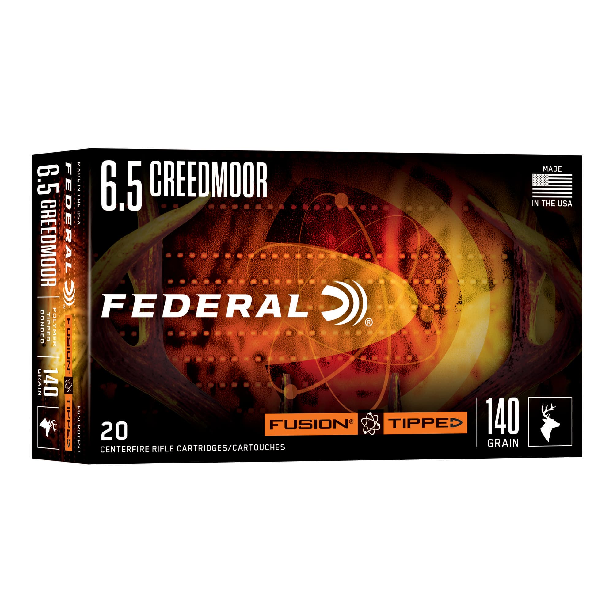 Federal Fusion 6.5 Creedmoor Bonded Soft Point 140 Grain 20 Rounds
