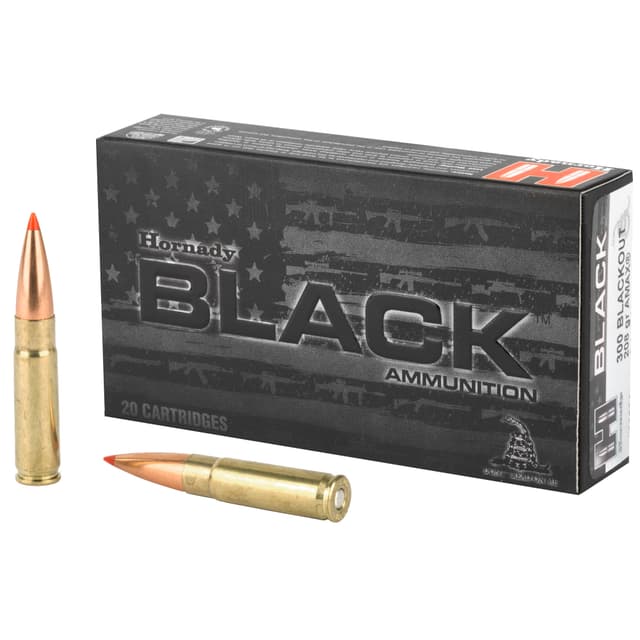 Hornady Black Rifle Ammo 300 Blackout 208 gr. A-Max Match Black 20 rd.