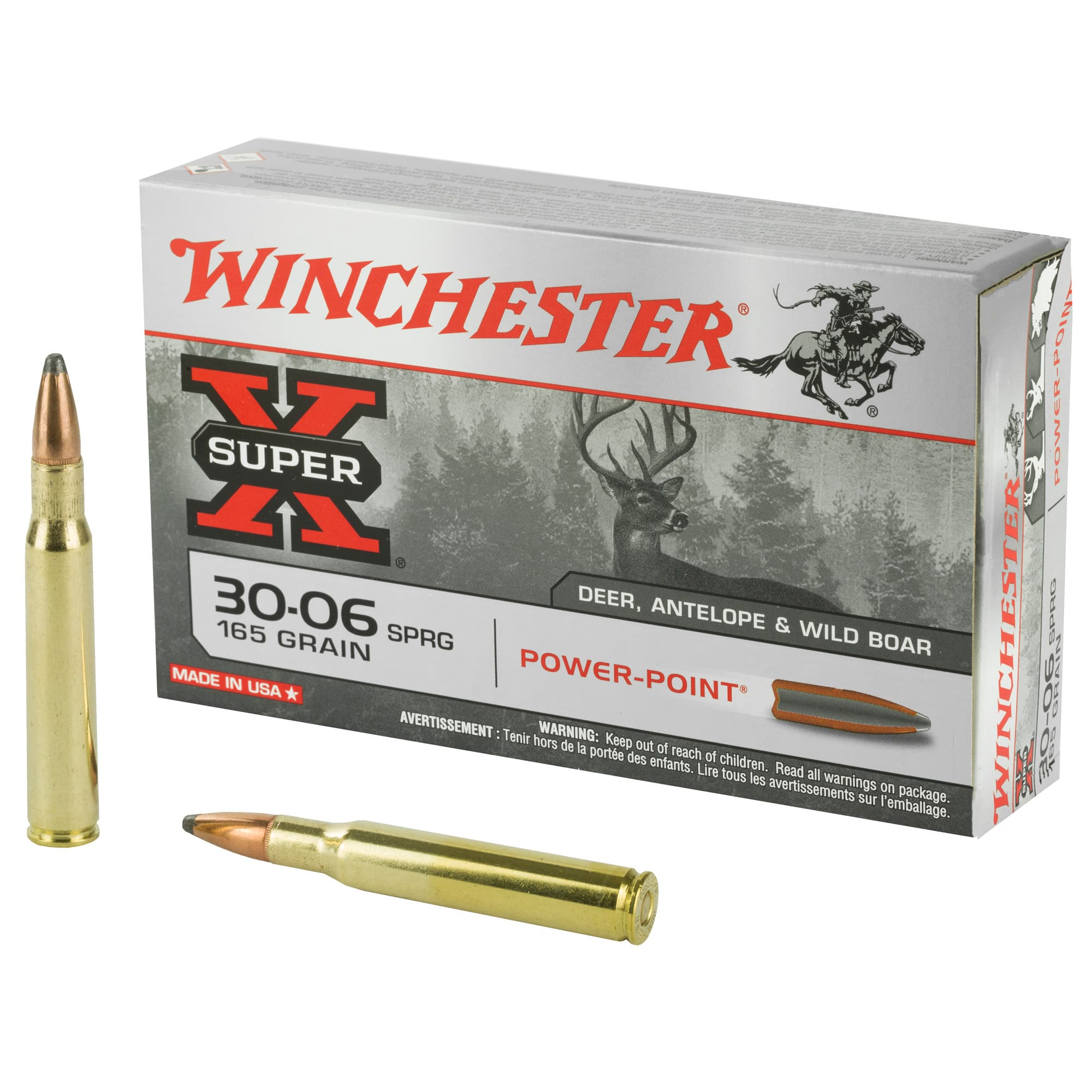 Winchester Super X 30 06 Springfield Power Point 165 Grain 20 Rounds