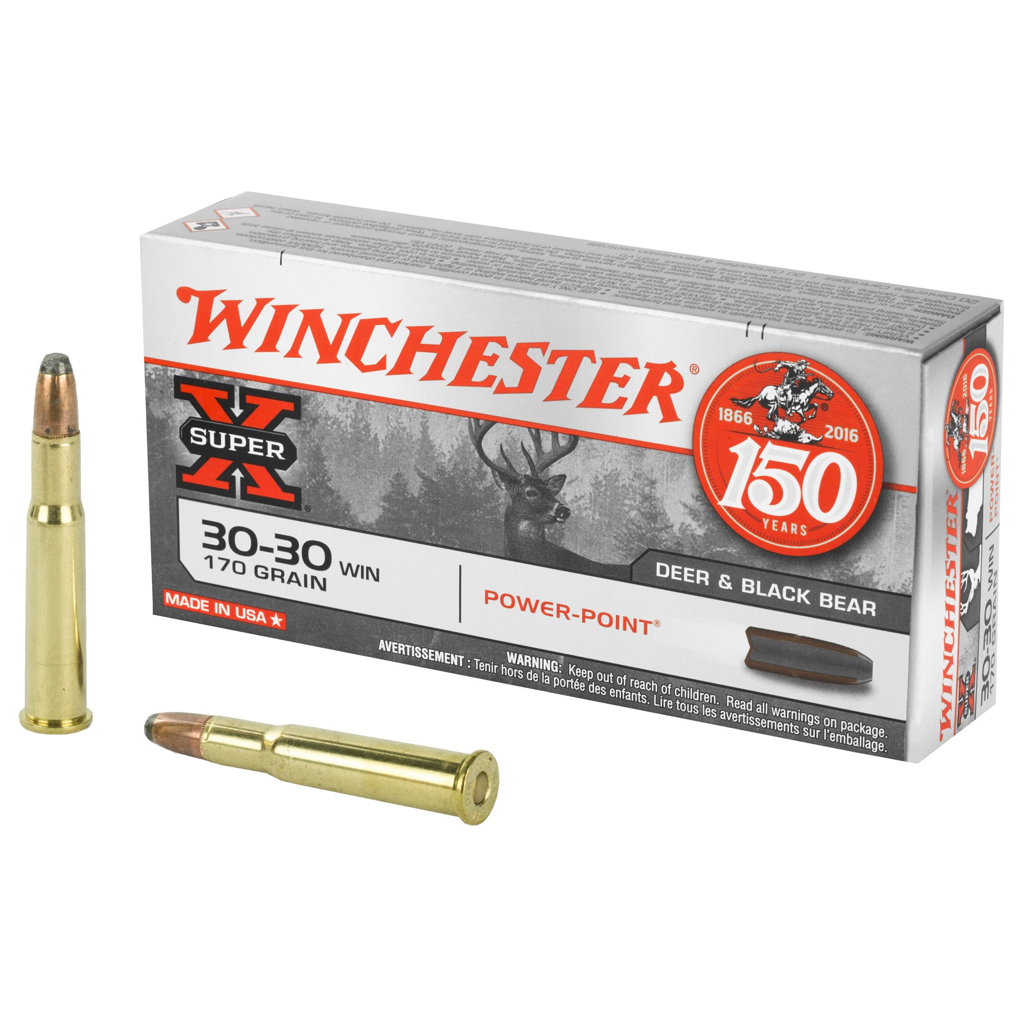 Winchester, Super-X, 30-30 Winchester, Power-point, 170 Grain, 20 Rounds