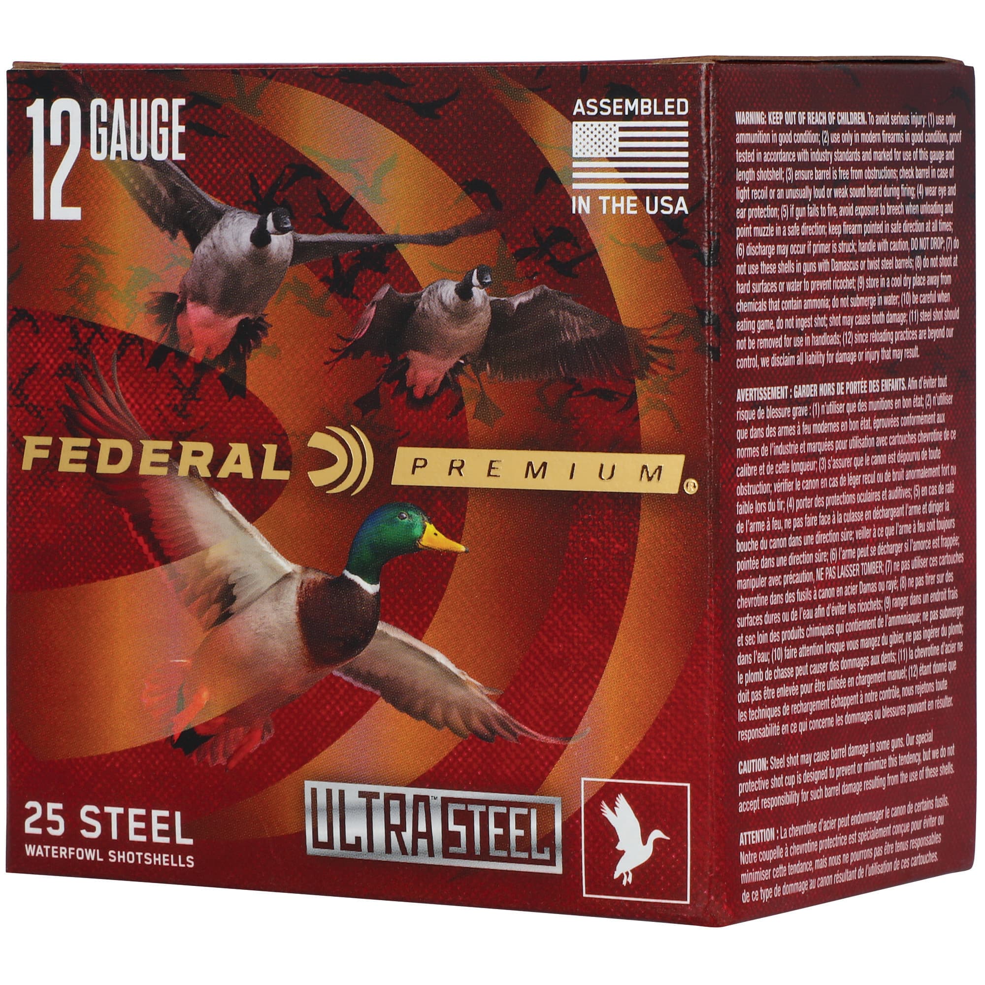 Federal Ultra Steel 12 Gauge 1 1/4 oz BB Shot 25 Rounds