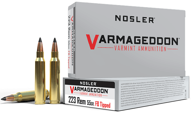 Nosler Varmageddon 223 Remington Polymer Tip Flat Base 55 Grain 20 Rounds