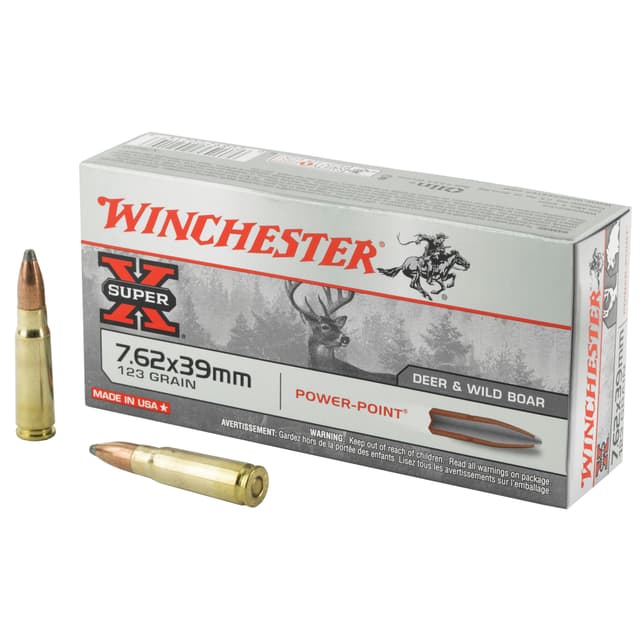 Winchester Super X Power Point 7.62x39mm 123 Grain 20 Rounds
