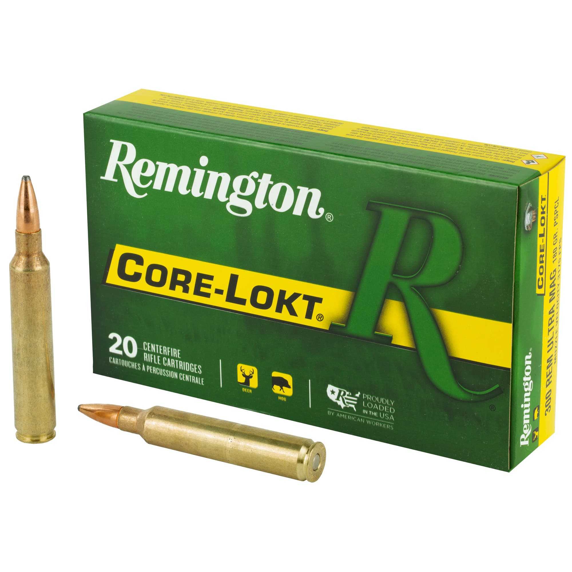 Remington Core-Lokt 300 Remington Ultra Magnum Soft Point 180 Grain 20 Rounds