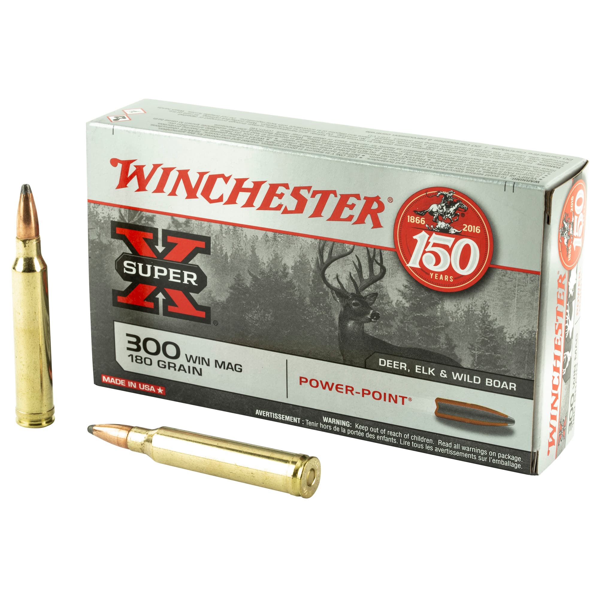 Winchester Super X 300 Winchester Magnum Power Point 180 Grain 20 Rounds