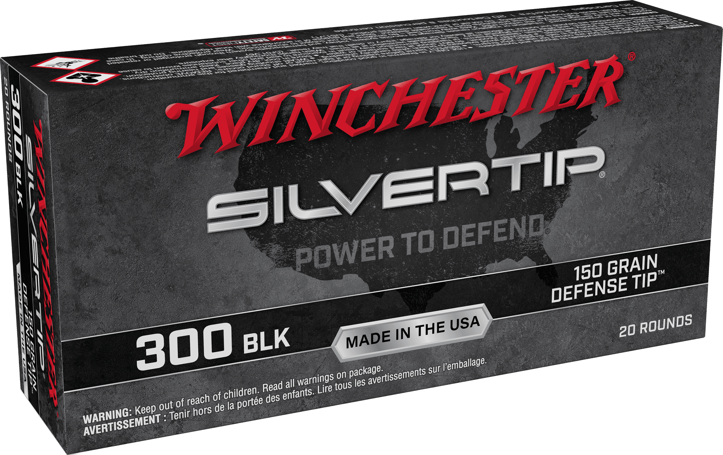 Winchester Silvertip 300 AAC Blackout Defense Tip 150 Grain 20 Rounds