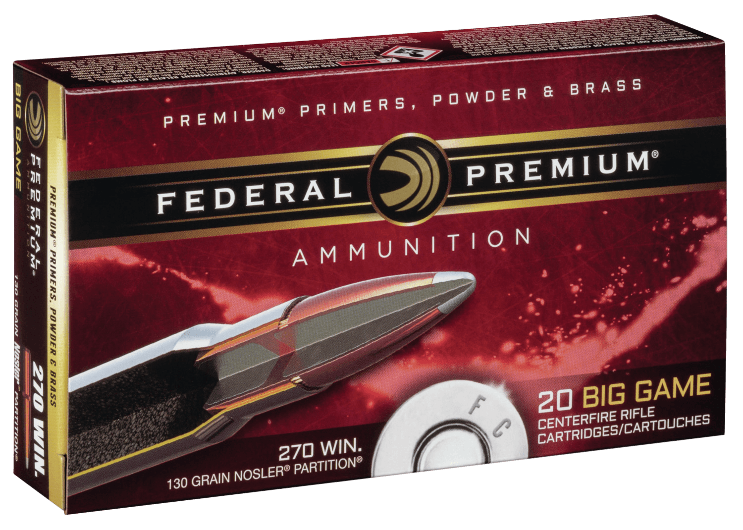 Federal Premium Nosler Partition 270 Winchester 130 Grain 20 Rounds