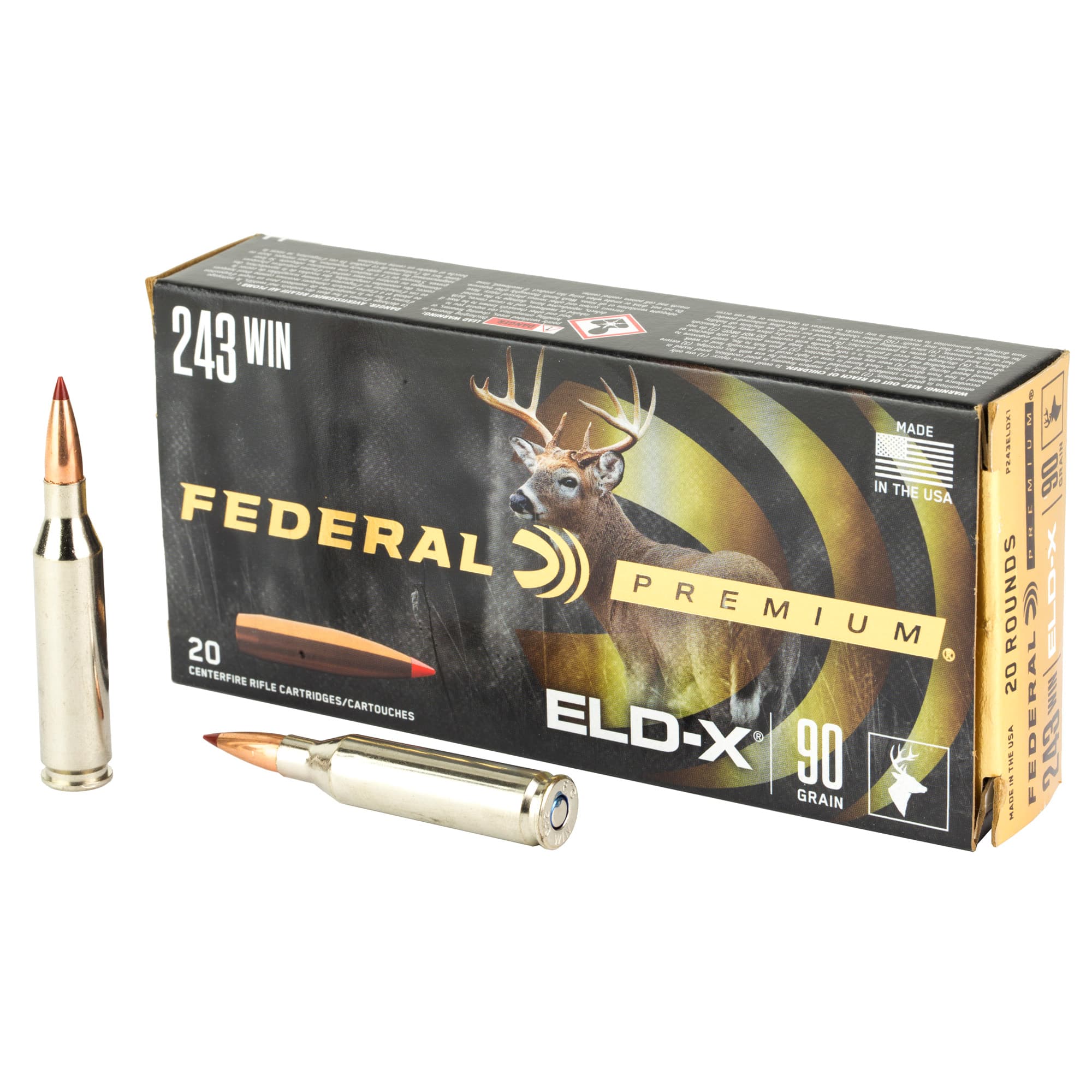 Federal Premium Rifle Ammo 243 Win. 90 gr. ELDX 20 rd.