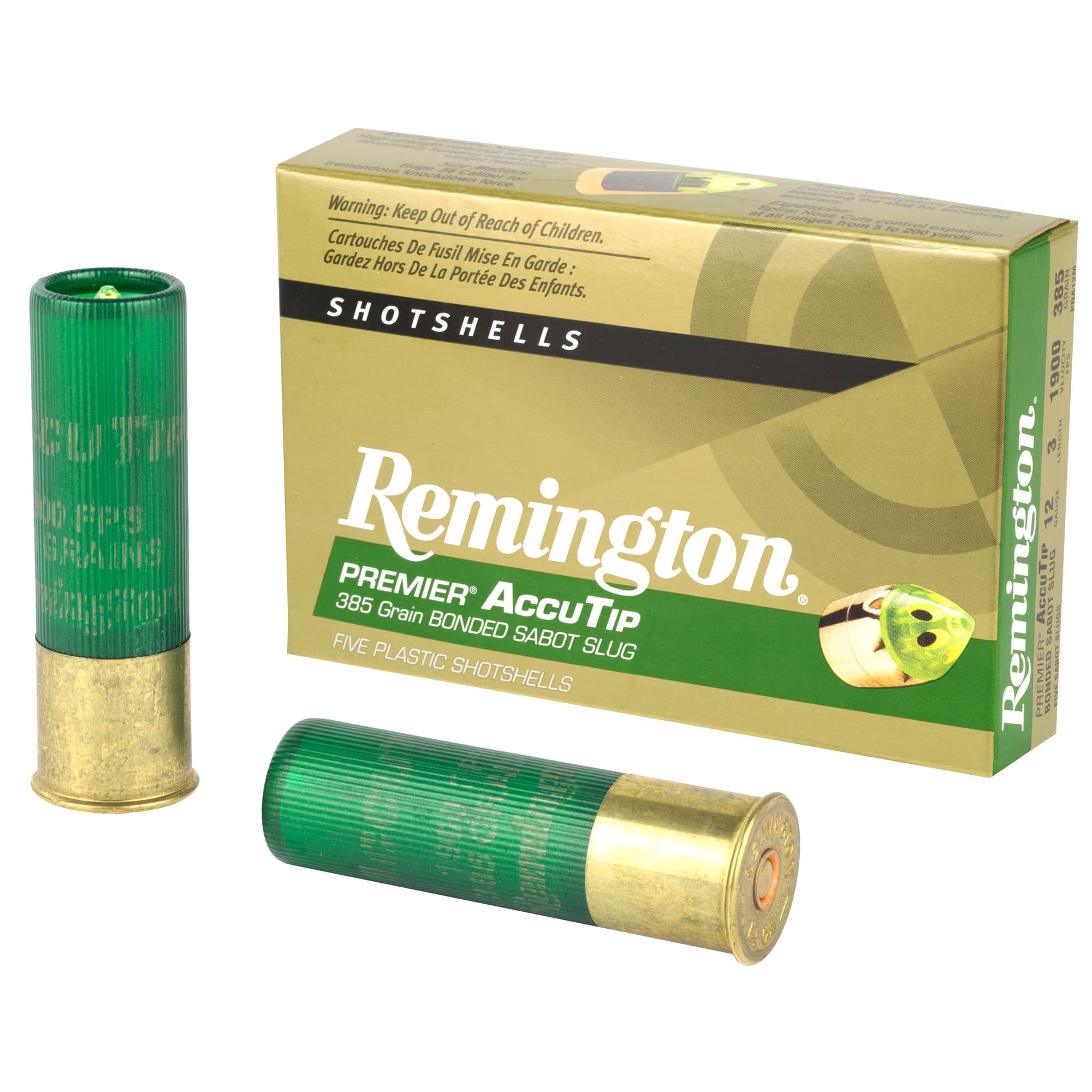 Remington Premier AccuTip Sabot Slugs 12 ga. 3 in. 385 gr. 5 rd.