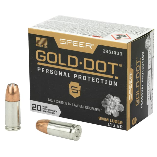 Speer Gold Dot Personal Protection 9mm 115gr 20rd Box