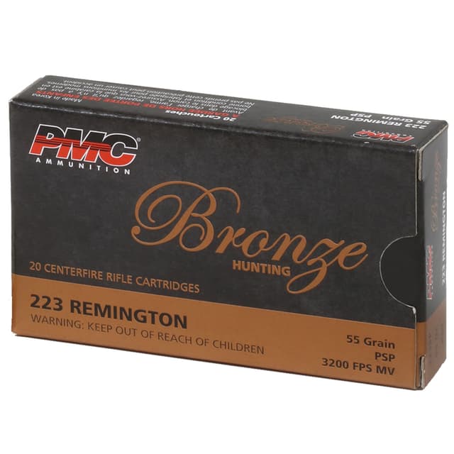 PMC Bronze .223 Remington Rifle Ammo - 55 Grain | SP | 20rd Box