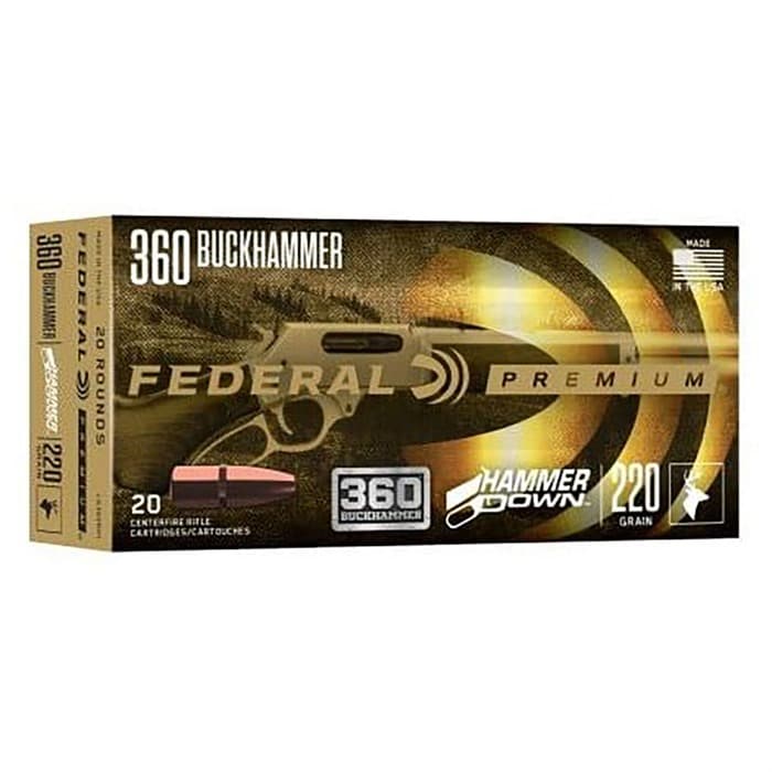 Federal Premium HammerDown 360 Buckhammer Soft Point 220 Grain 20 Rounds