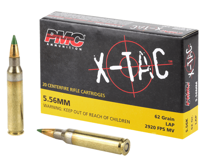 PMC X-TAC 5.56 NATO Rifle Ammo 62 Grain LAP 20 Rounds
