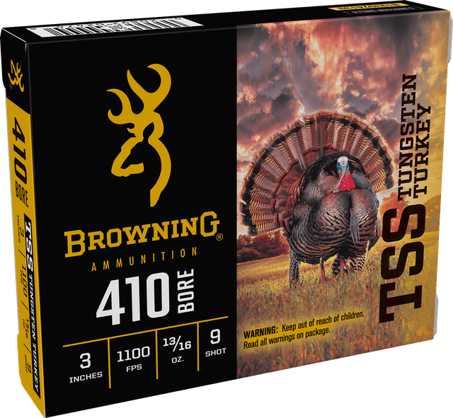 Browning TSS Tungsten Turkey 410 Gauge 13/16 Ounce Tungsten 9 Shot 5 Rounds
