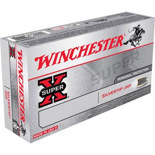 Winchester, Super-X, 32 Auto, Silvertip Jacketed Hollow Point, 60 Grain, 50 Rounds