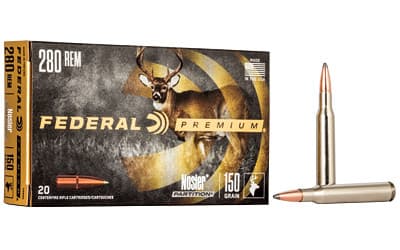 Federal Premium 280 Remington Nosler Partition 150 Grain 20 Rounds