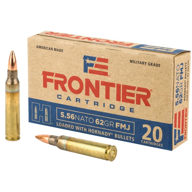 Hornady Frontier 5.56x45mm Nato Full Metal Jacket 62 Grain 20 Rounds