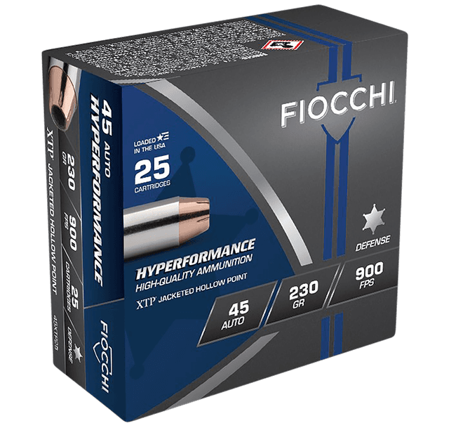 Fiocchi Hyperformance Defense 45 Acp Hollow Point 230 Grain 25 Rounds