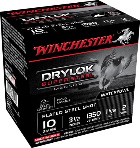 Winchester DryLok Magnum Plated Load 10 Gauge Plated Steel Shot 1 5/8 oz 25 Rounds