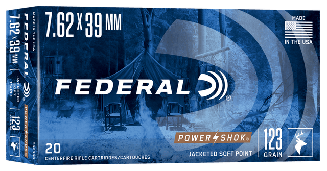 Federal Power-Shok 7.62x39 Soft Point 123 Grain 20 Rounds