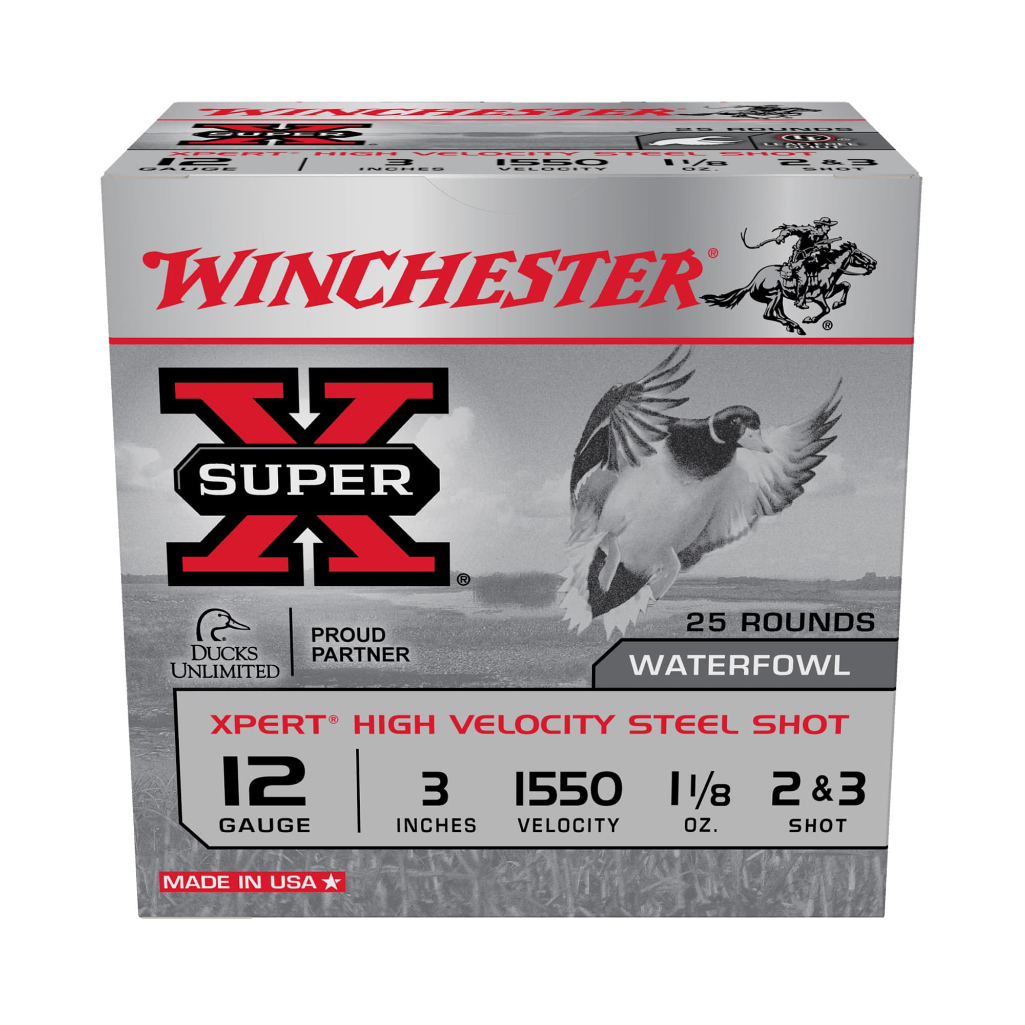 Winchester Super X Xpert HV 12 Gauge Steel Shot 1 1/8 oz 25 Rounds