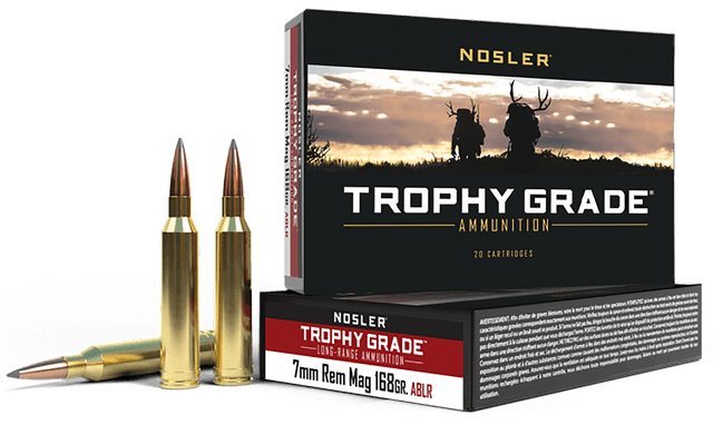 Nosler Trophy Grade, 7mm Remington Magnum, AccuBond Long Range, 168 Grain, 20 Rounds
