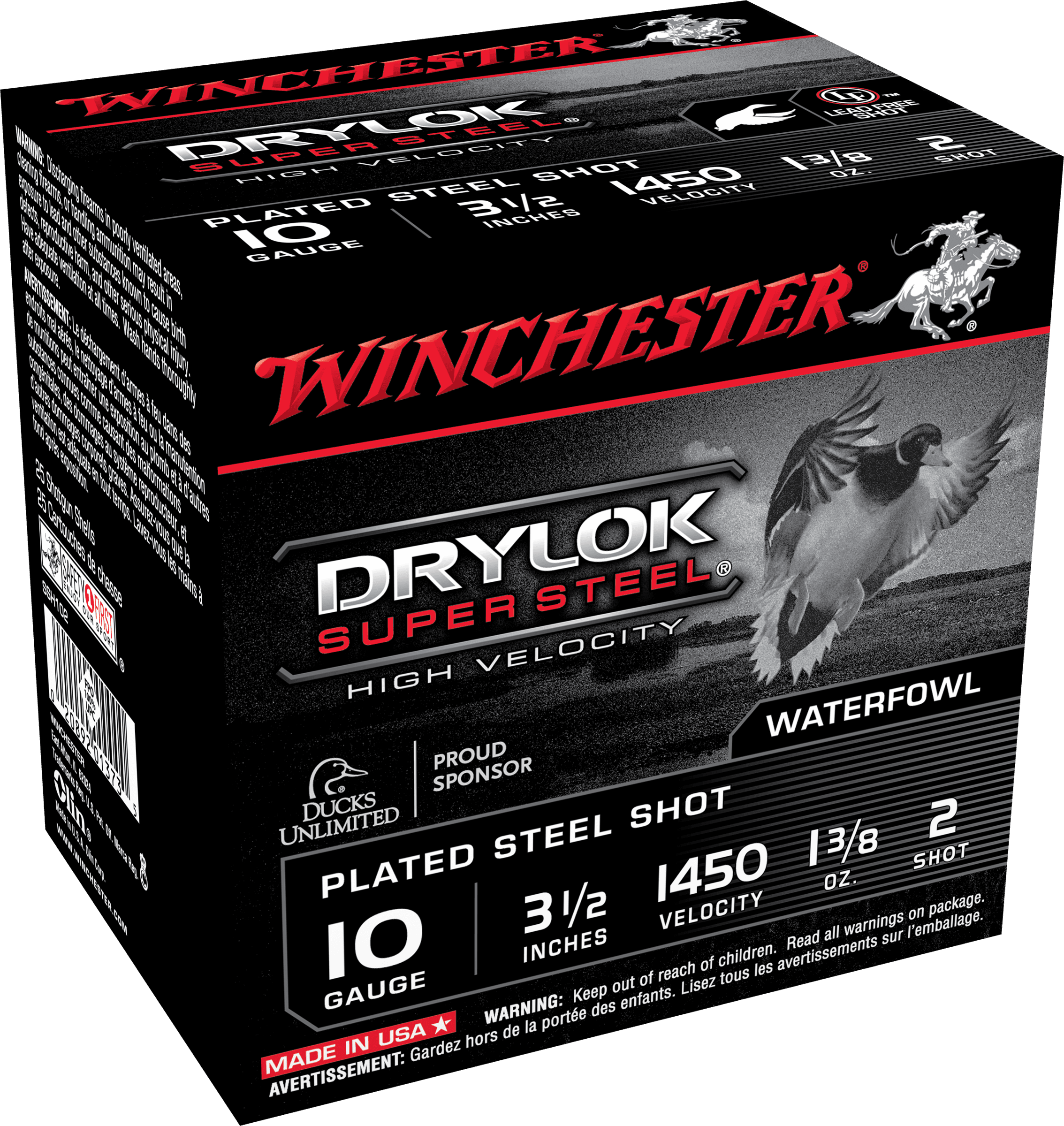 Winchester Drylok High Velocity 10 Gauge Steel Shot 1 3/8 Ounce 25 Rounds
