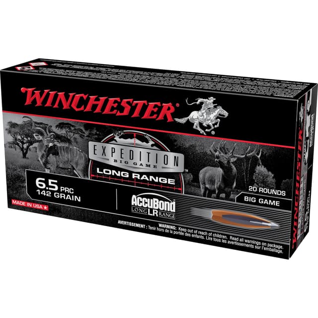Winchester, Expedition Big Game Long Range, 6.5 Prc, Nosler Accubond Long-Range, 142 Grain, 20 Rounds