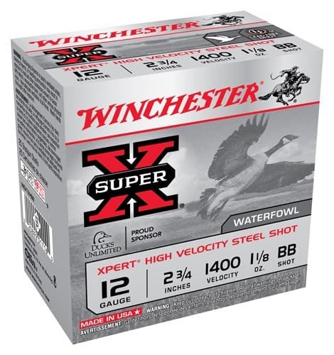 Winchester, Super X Xpert Hi-Velocity, 12 Gauge, Bb Shot, 1 1/8 oz, 25 Rounds