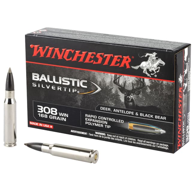 Winchester Ballistic Silvertip 308 Winchester 168 Grain 20 Rounds