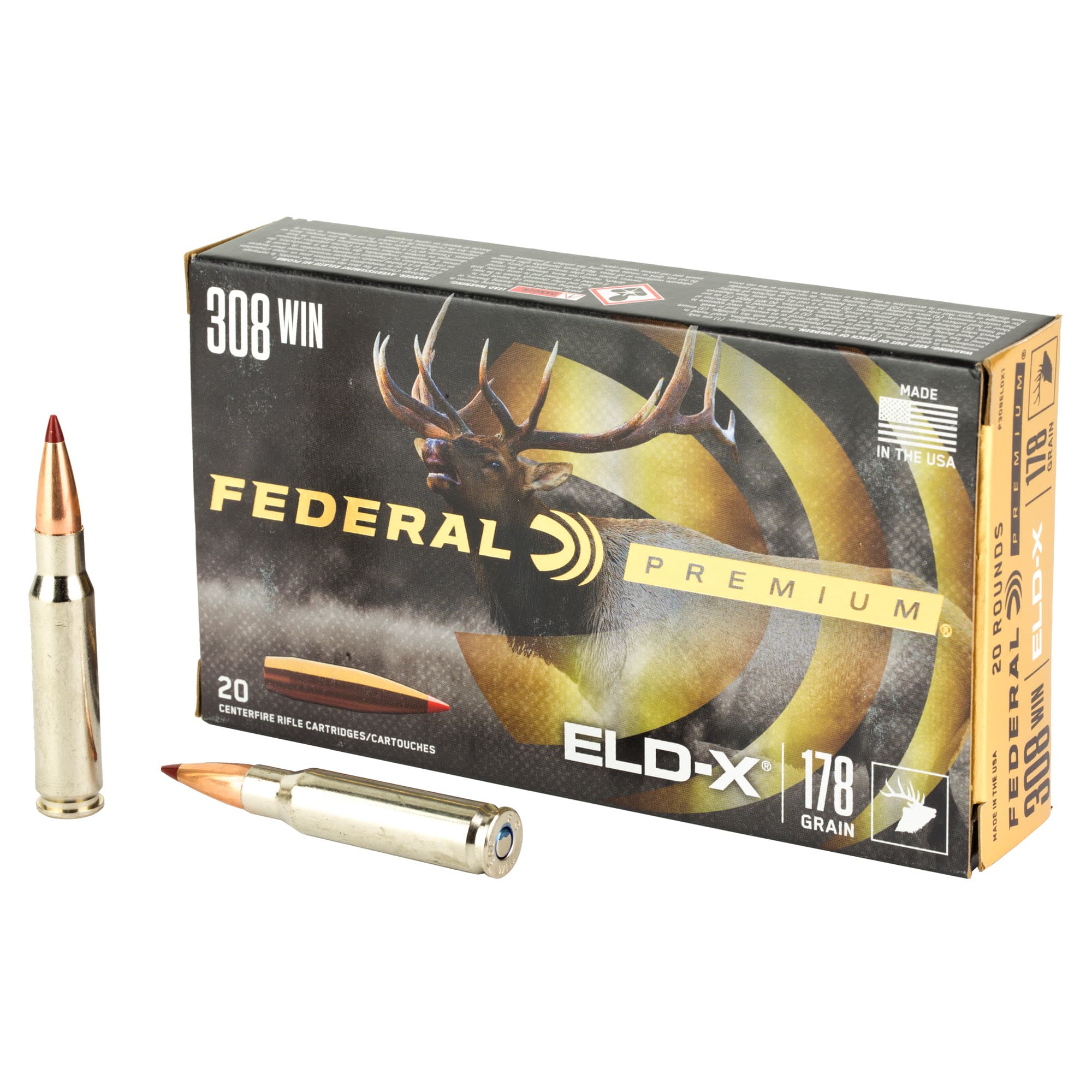 Federal Premium Rifle Ammo 308 Win. 178 gr. ELDX 20 rd.