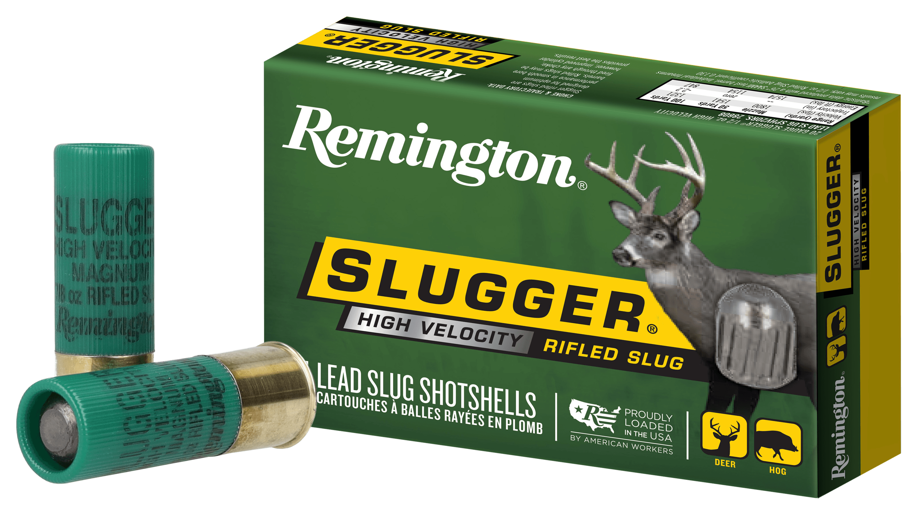 Remington Slugger 12 Gauge High Velocity Rifled Slug 7/8 Ounce 5 Rounds
