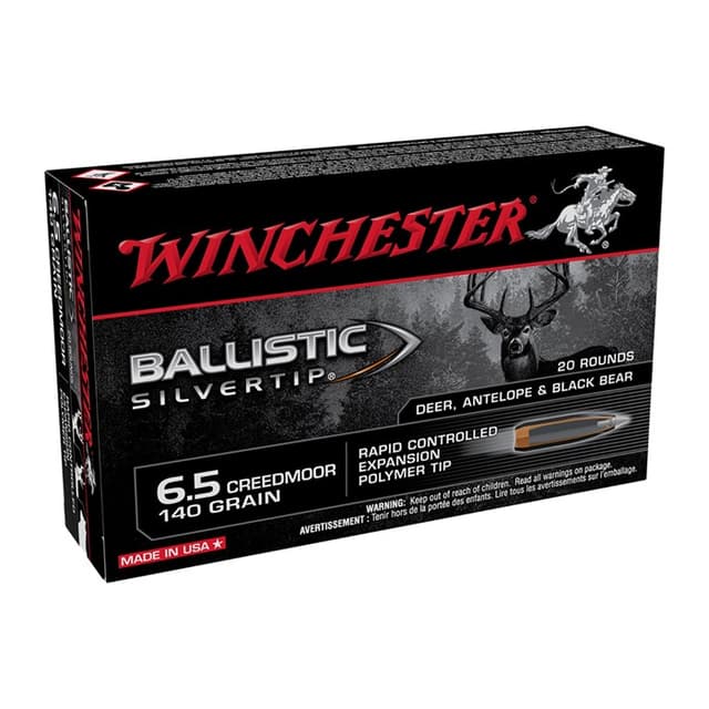 Winchester Ballistic Silvertip Rifle Ammo 6.5 Creedmoor 140 gr Ballistic Silvertip 20 rd