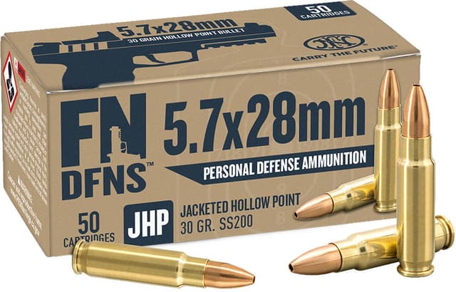 FN DFNS 5.7x28mm Jacketed Hollow Point 30 Grain 50 Rounds
