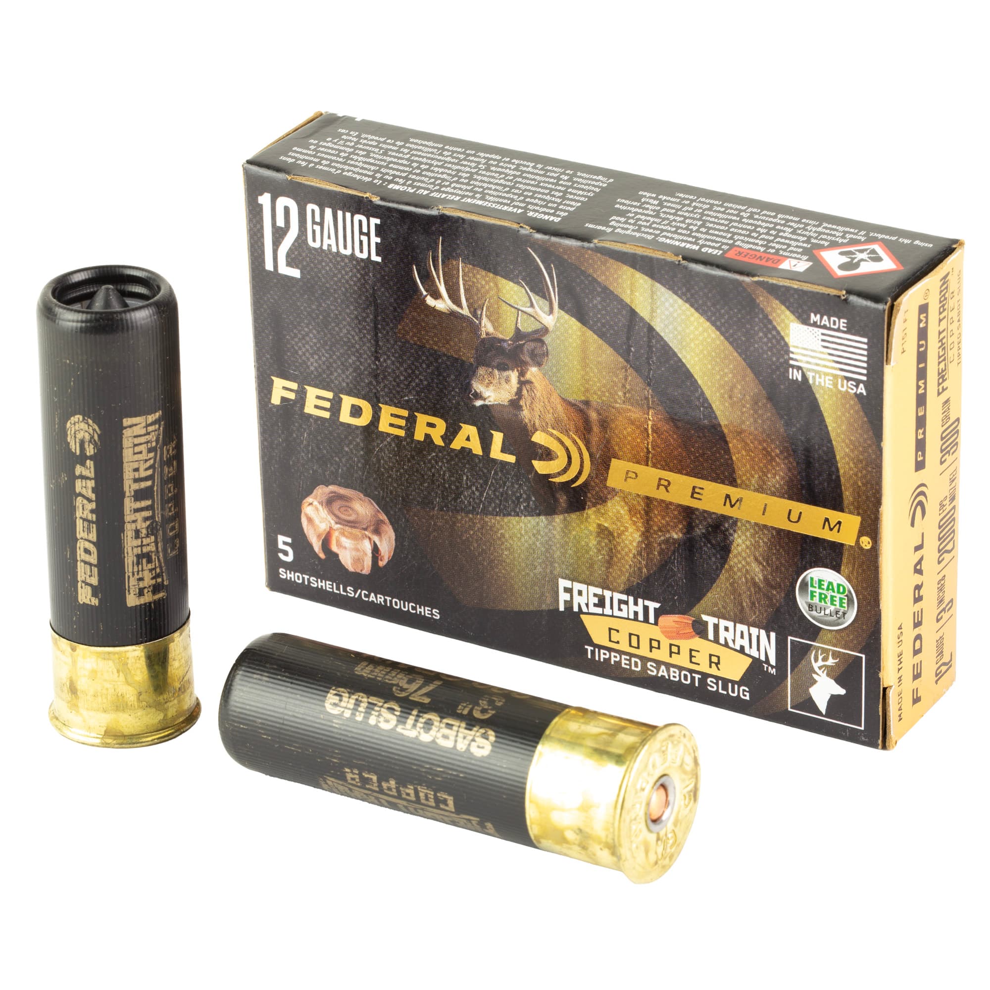 Federal P151FT Premium Freight Train 12Gauge 3" SlugShot 5 Per Box/10 Case
