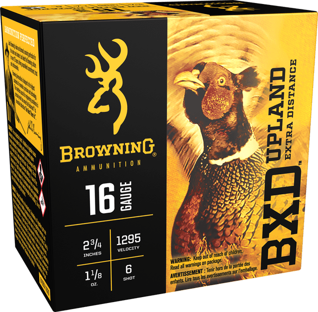 Browning BXD Upland 16 Gauge Nickel-Plated Lead 1 1/8 Ounce 25 Rounds