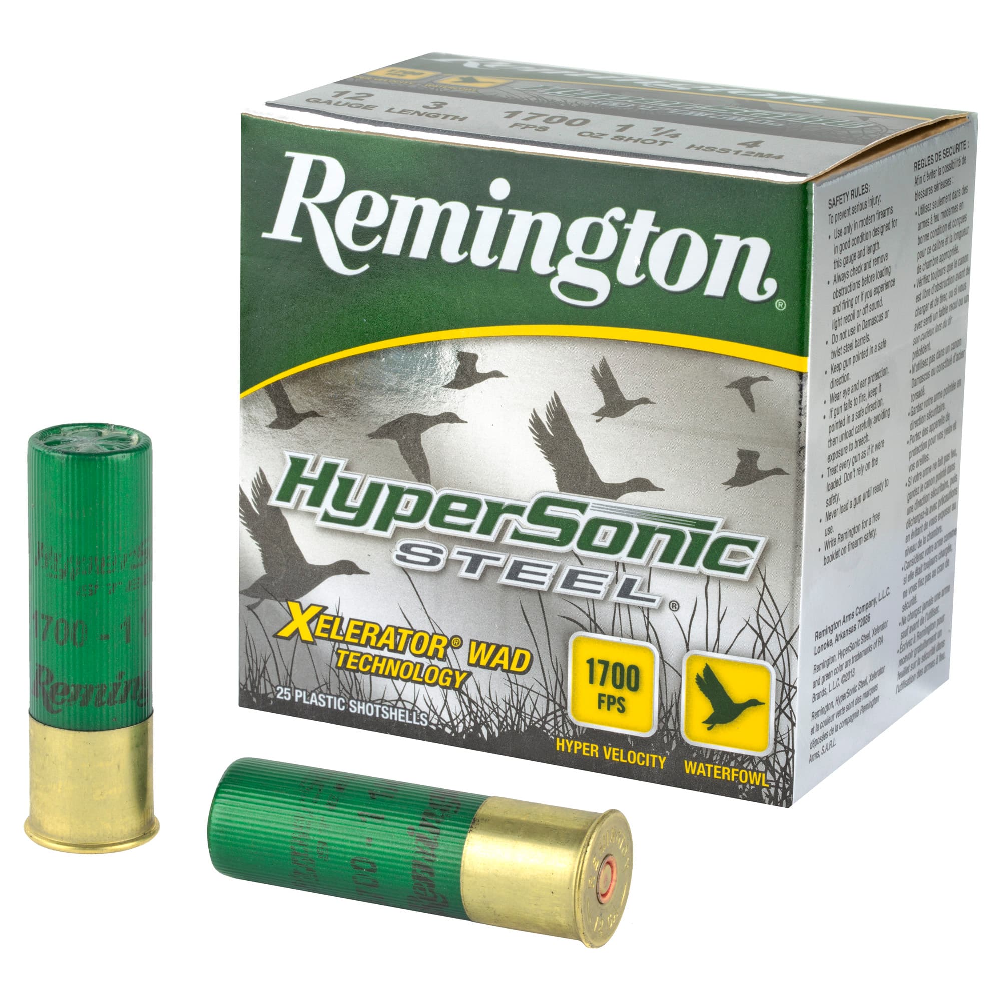 Remington HyperSonic Steel Loads 12 Gauge Steel Shot 1 1/4 Ounce 25 Rounds