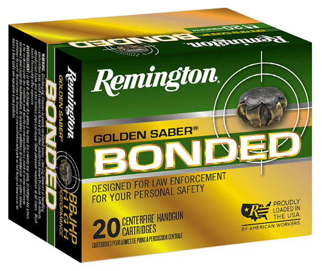 Remington Golden Saber Bonded 10mm Handgun Ammo 180 Grain 20 Rounds