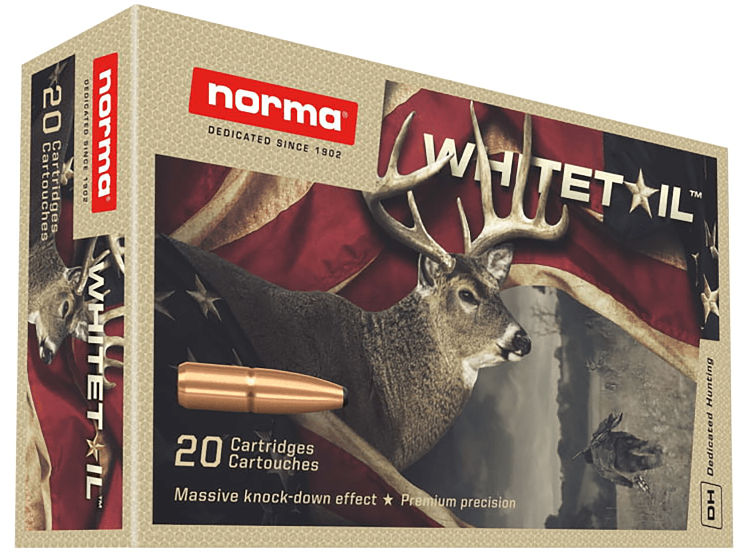 Norma Ammunition 20177382 Dedicated Hunting Whitetail 308Win 150gr Pointed Soft Point 20 Rounds