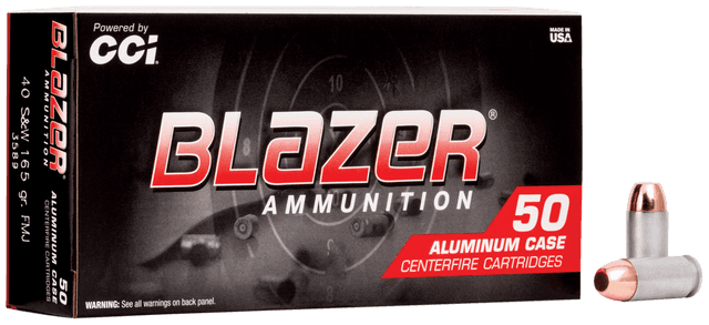 CCI Blazer 40 S&W Total Metal Jacket 165 Grain 50 Rounds