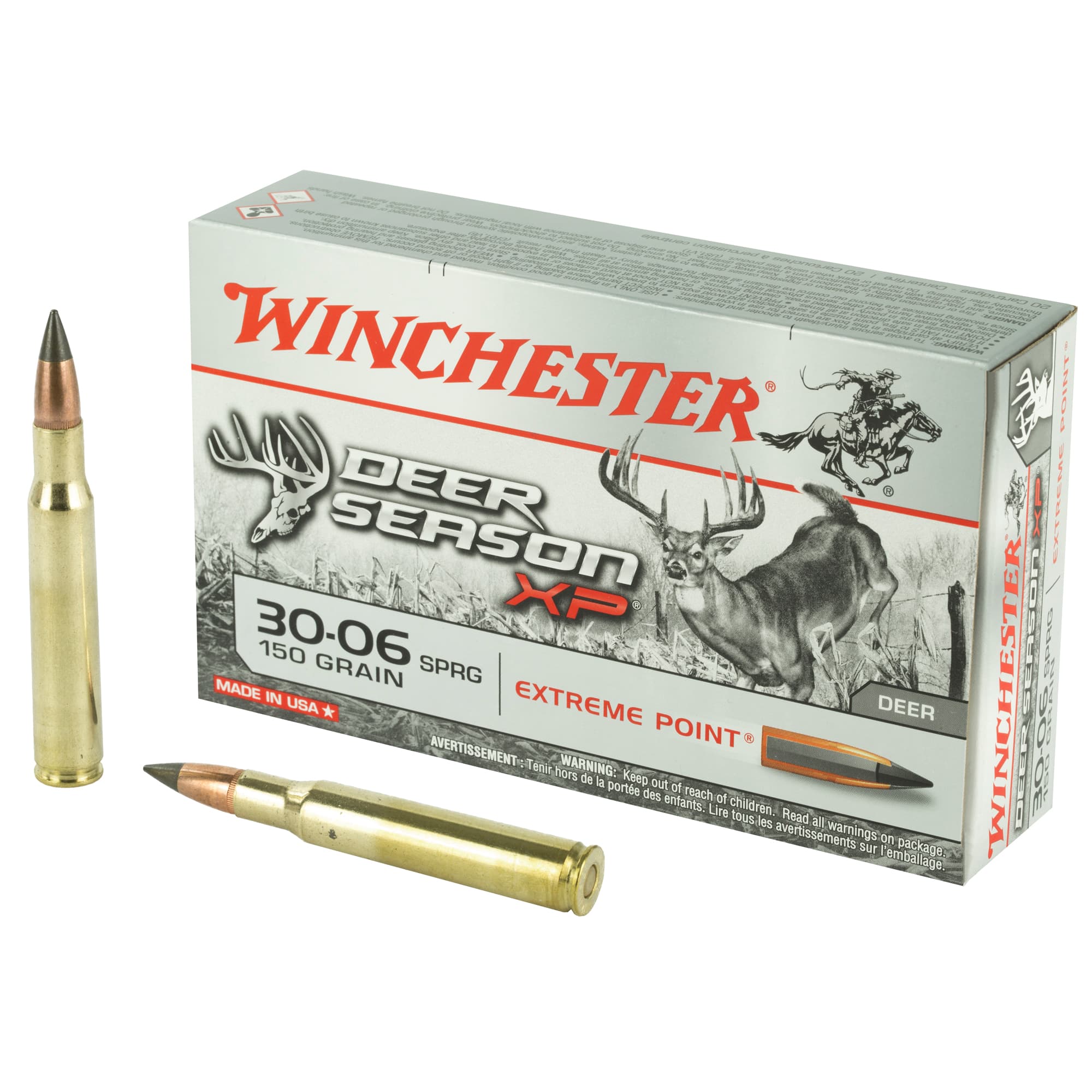 Winchester Deer Season XP Rifle Ammo 30-06 Springfield 150 gr. Extreme Point 20 rd