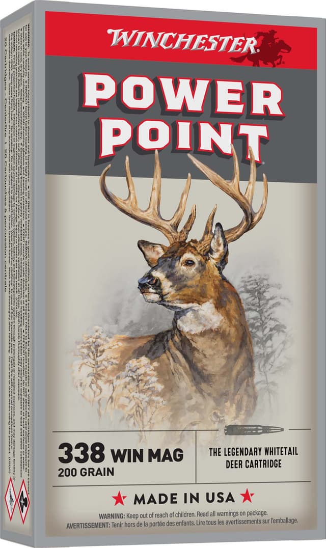 Winchester Super X 338 Winchester Magnum Power Point 200 Grain 20 Rounds