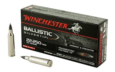 Winchester Ballistic Silvertip 22-250 Remington Polymer Tip 55 Grain 20 Rounds