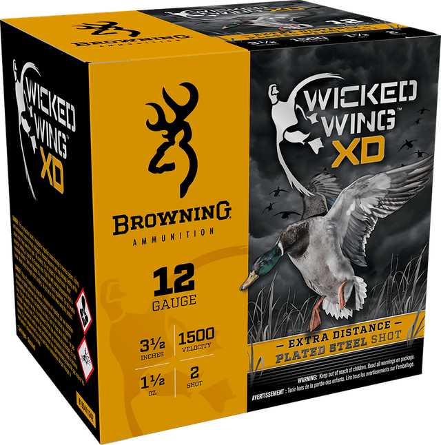 Browning Wicked Wing XD 12 Gauge Steel Shot 1 1/2 Ounce 25 Rounds